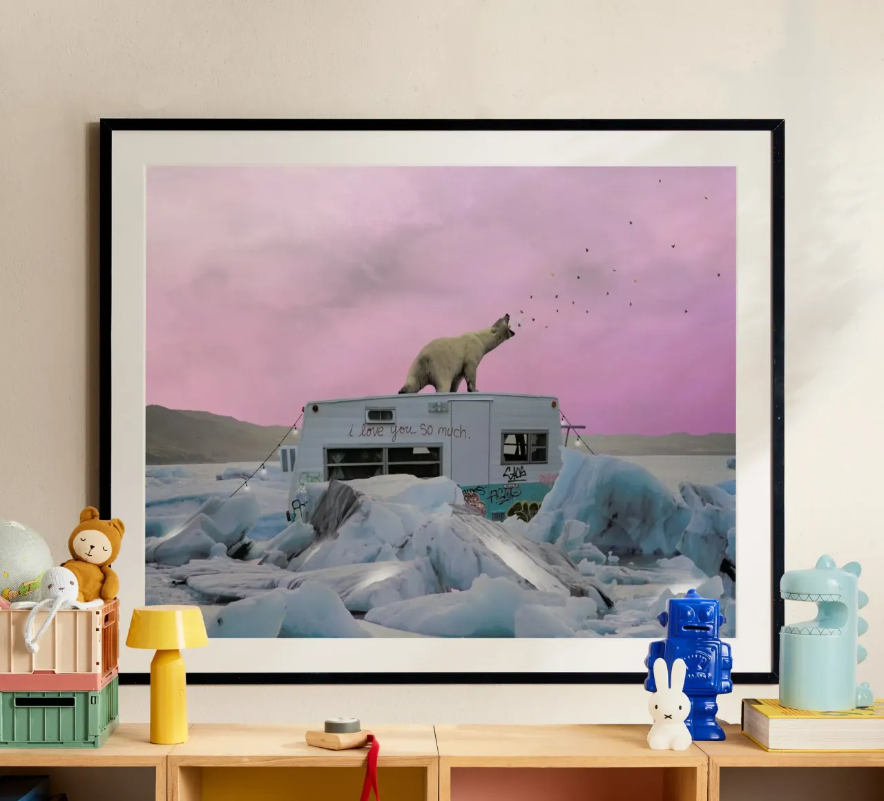 Breaking the Ice poster con telaio in plastica da Jason Brueck