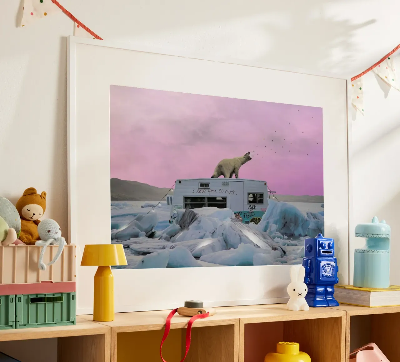 Breaking the Ice poster con telaio in plastica da Jason Brueck