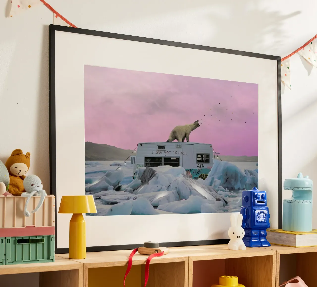 Breaking the Ice poster con telaio in plastica da Jason Brueck