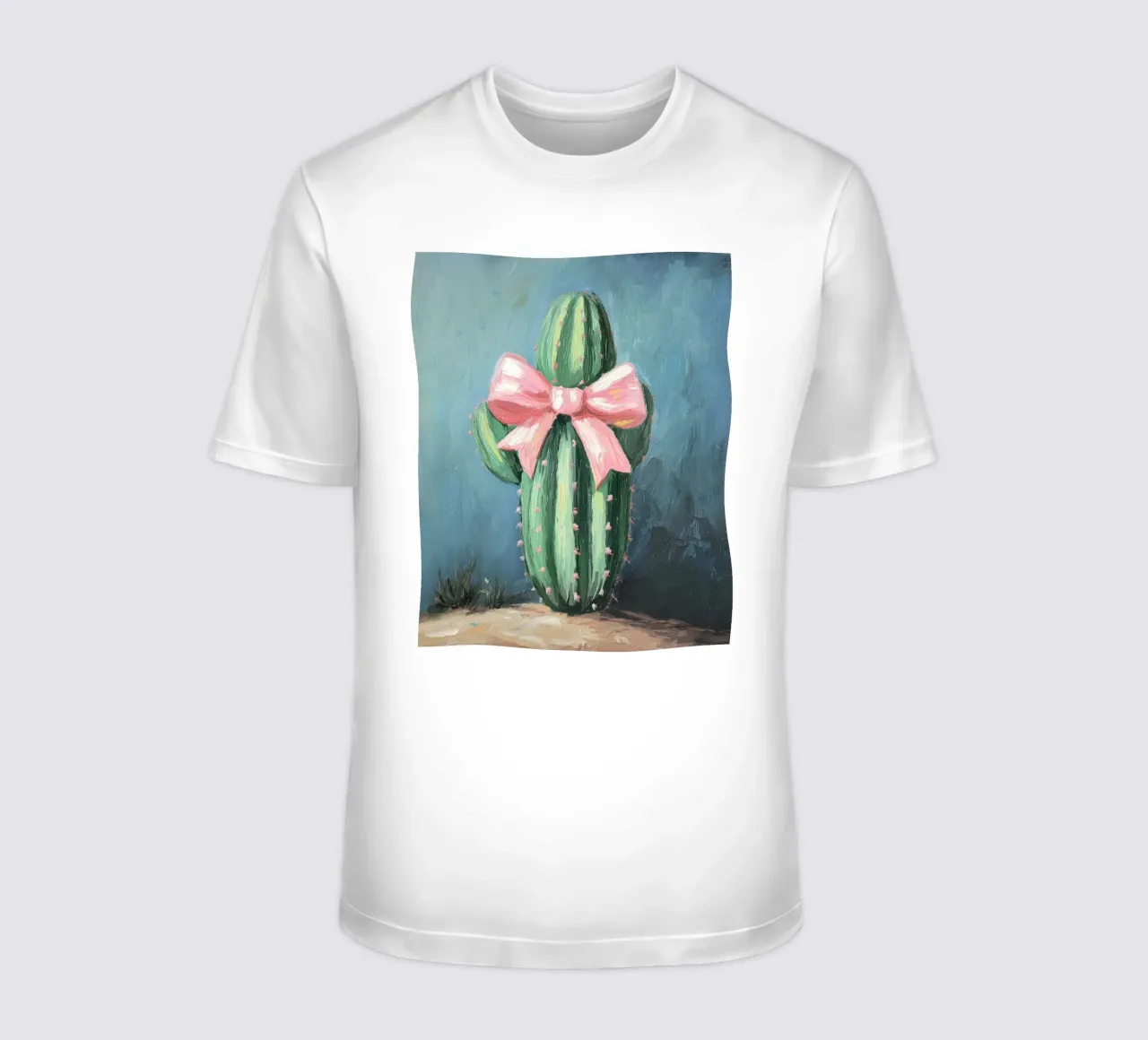 Cactus rosa Bow Boho Botanical Tropical Succulent Greenery t-shirt da Gentle Echoes Art