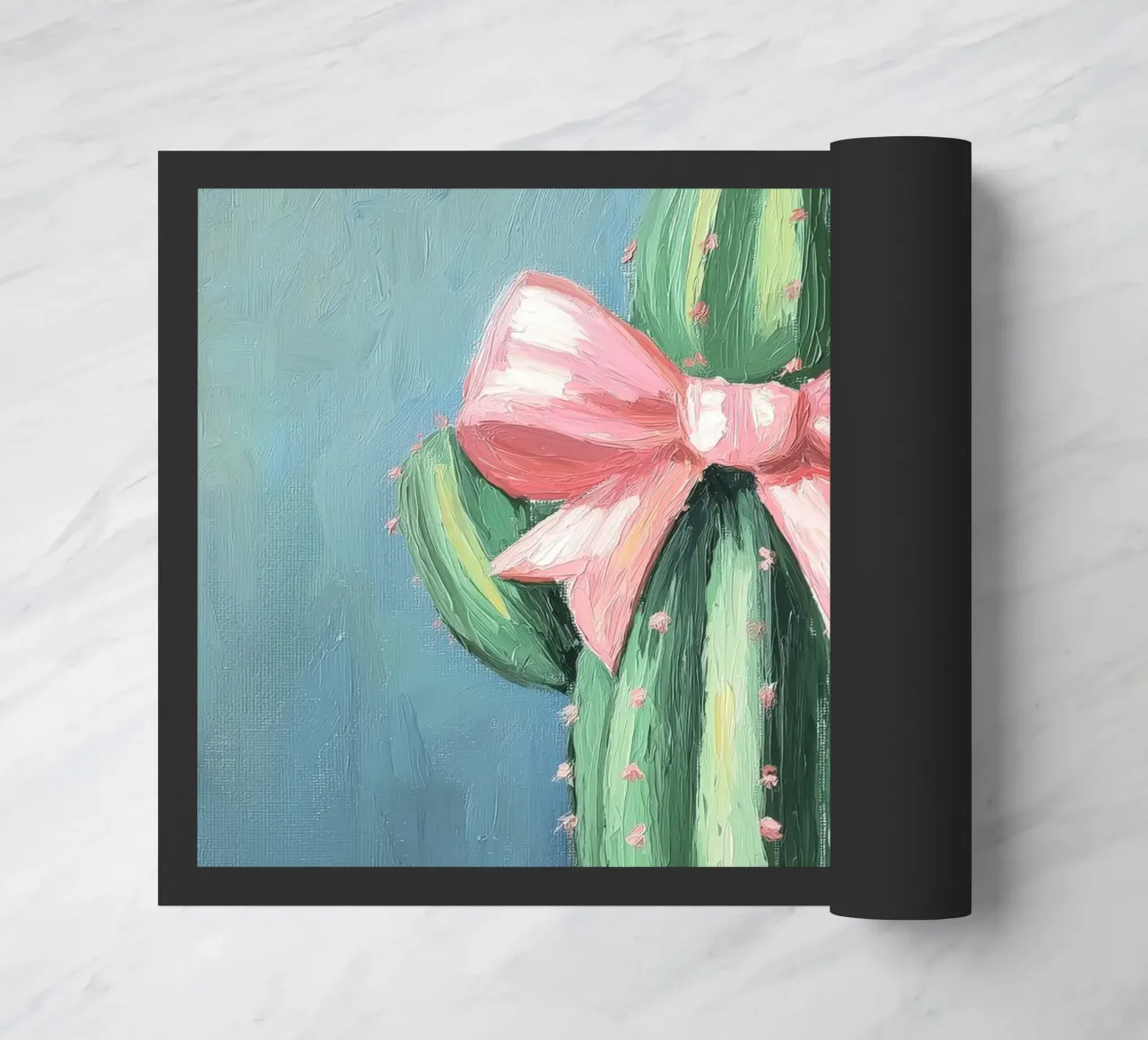 Cactus rosa Bow Boho Botanical Tropical Succulent Greenery zerbino da Gentle Echoes Art