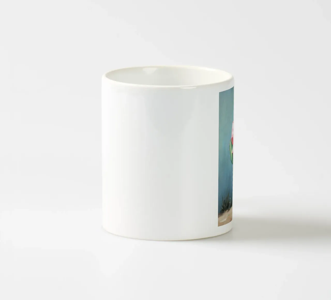 Cactus rosa Bow Boho Botanical Tropical Succulent Greenery tazza in ceramica da Gentle Echoes Art