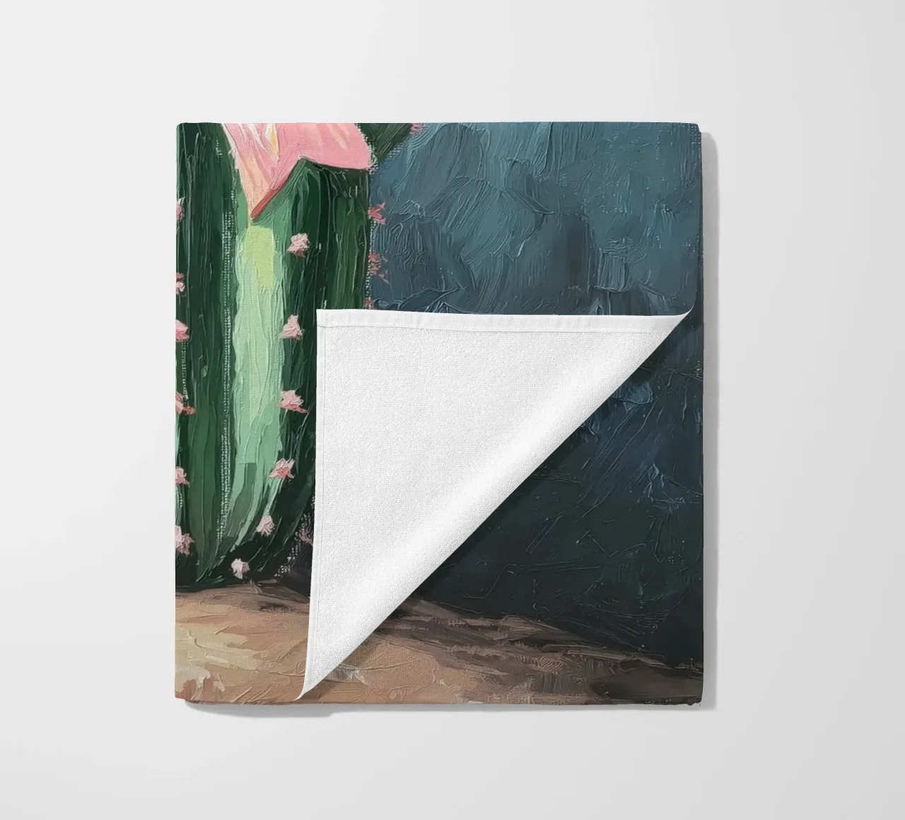 Cactus rosa Bow Boho Botanical Tropical Succulent Greenery telo mare da Gentle Echoes Art