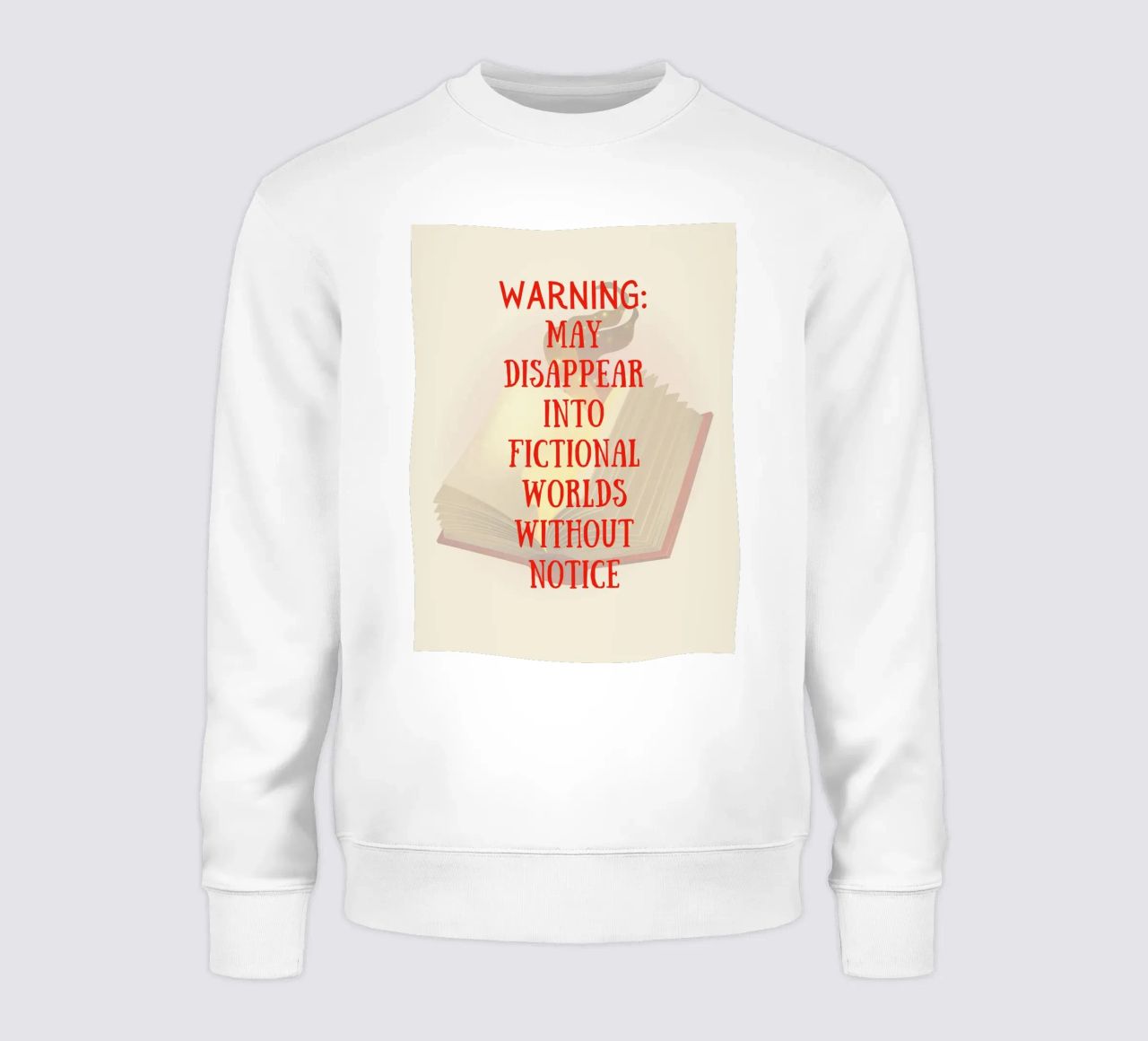 WARNING: MAY DISAPPEAR INTO FICTIONAL WORLDS WITHOUT NOTICE felpa da FABOArt