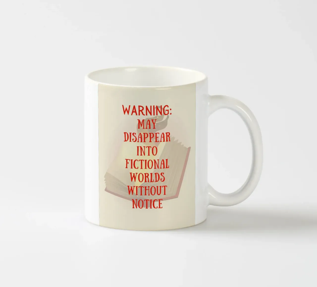 WARNING: MAY DISAPPEAR INTO FICTIONAL WORLDS WITHOUT NOTICE Keramik Tasse von FABOArt