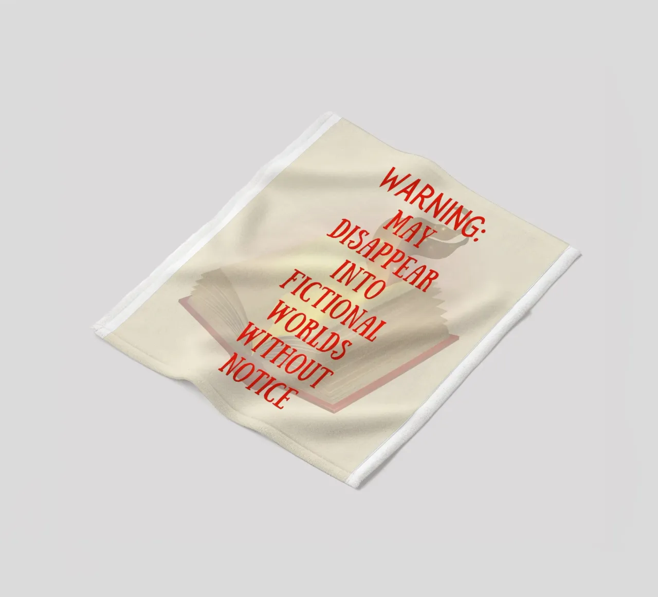 WARNING: MAY DISAPPEAR INTO FICTIONAL WORLDS WITHOUT NOTICE coperta in pile da FABOArt