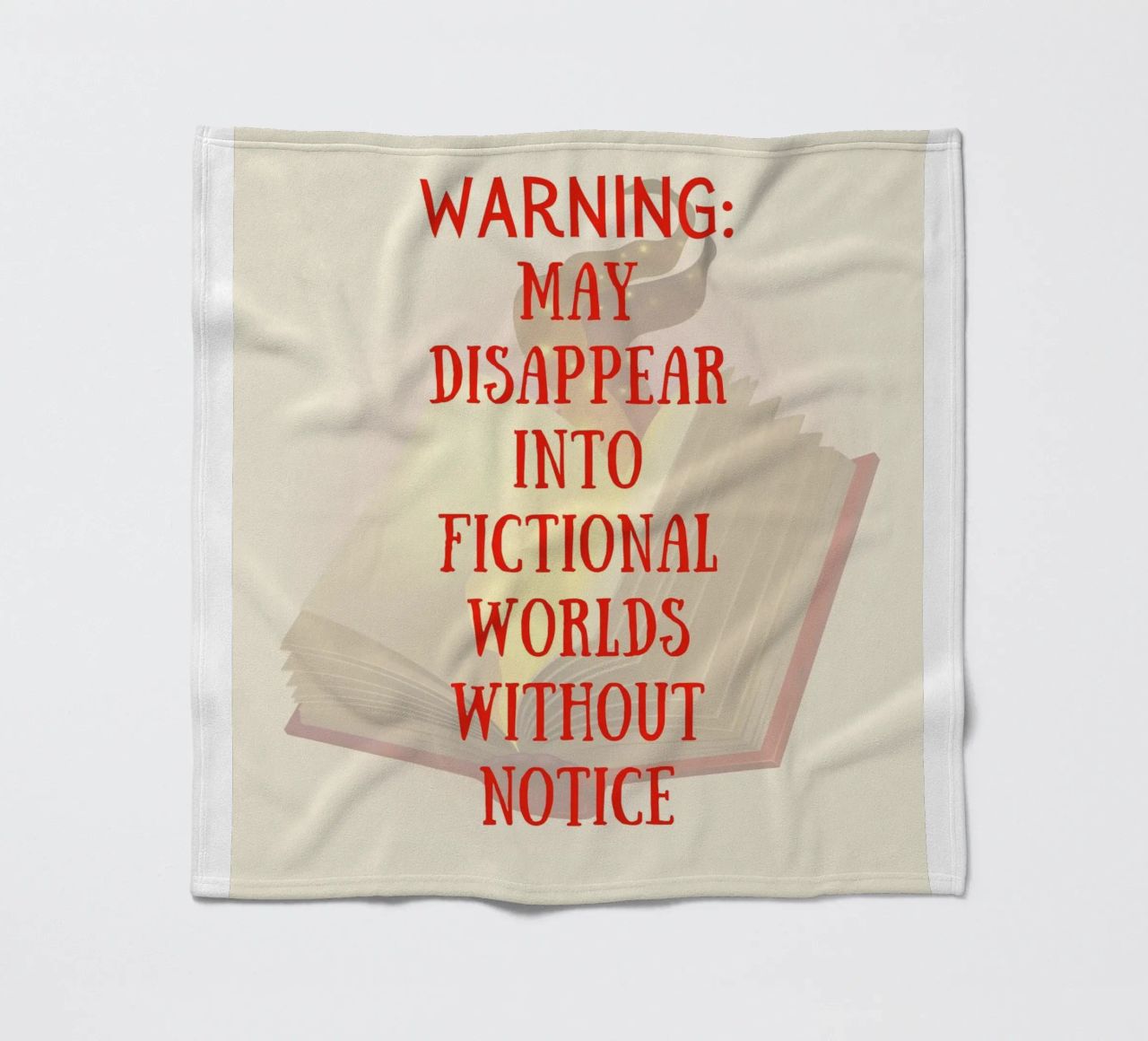 WARNING: MAY DISAPPEAR INTO FICTIONAL WORLDS WITHOUT NOTICE coperta in pile da FABOArt