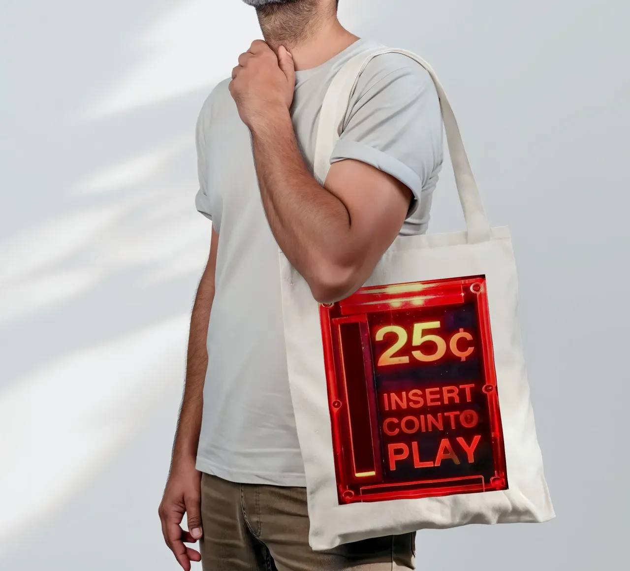 Retro Arcade Vibes borsa in juta da CNTRL