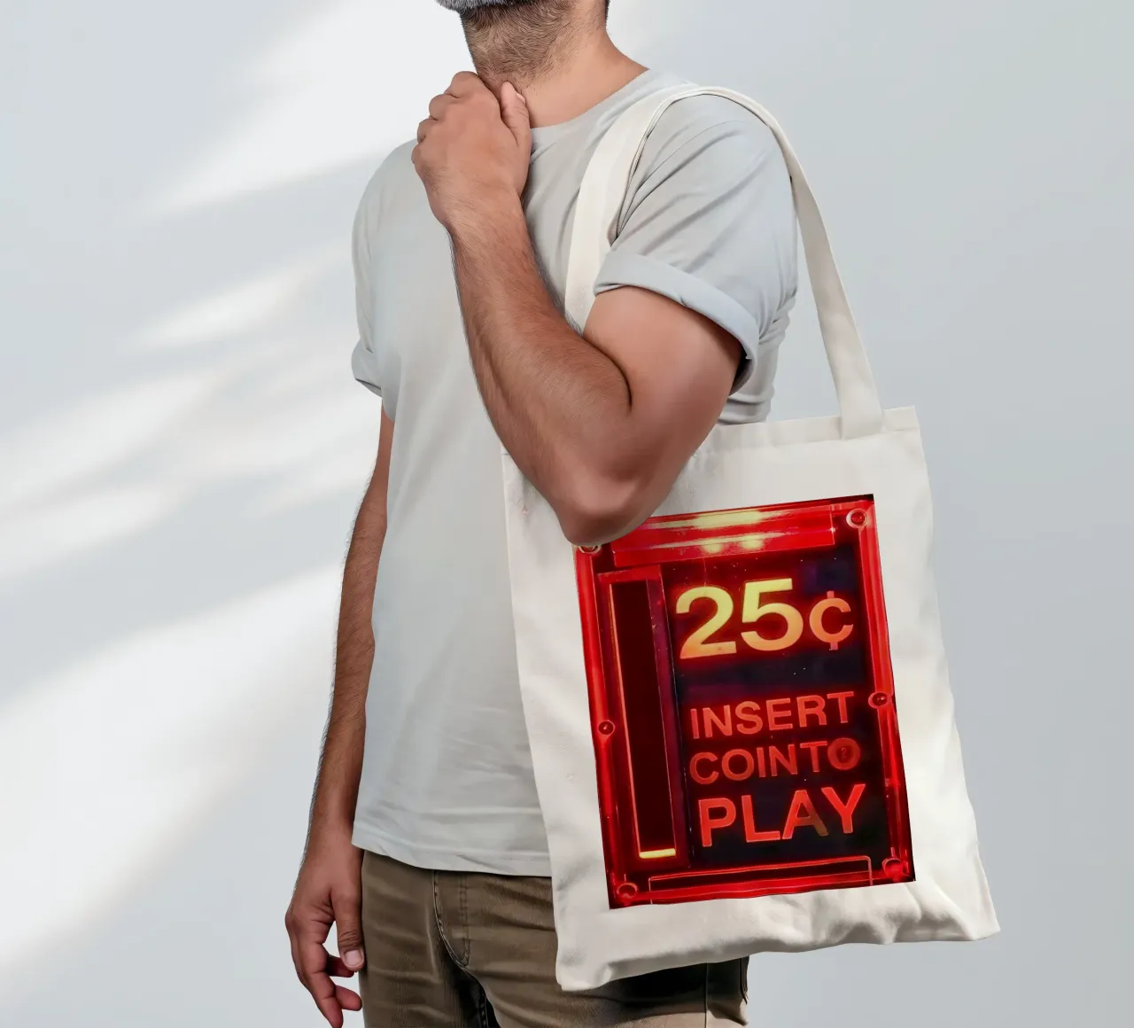 Retro Arcade Vibes borsa in juta da CNTRL