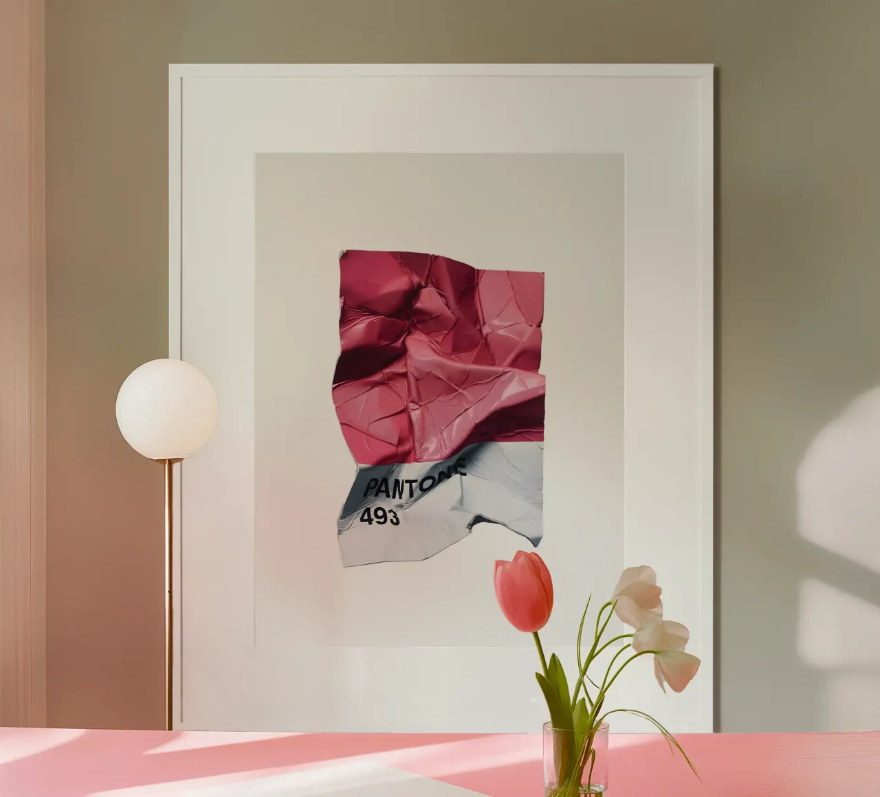 Wrinkled Vision - Distorsione artistica del colore poster con telaio in legno da CNTRL