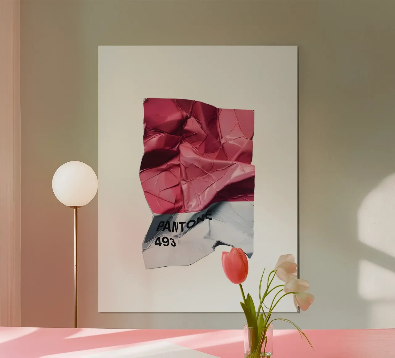 Wrinkled Vision - Distorsione artistica del colore poster con telaio in legno da CNTRL