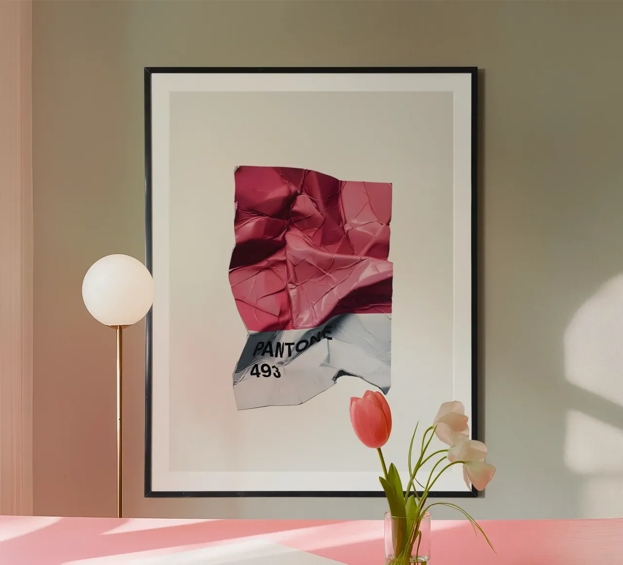 Wrinkled Vision - Distorsione artistica del colore poster con telaio in legno da CNTRL