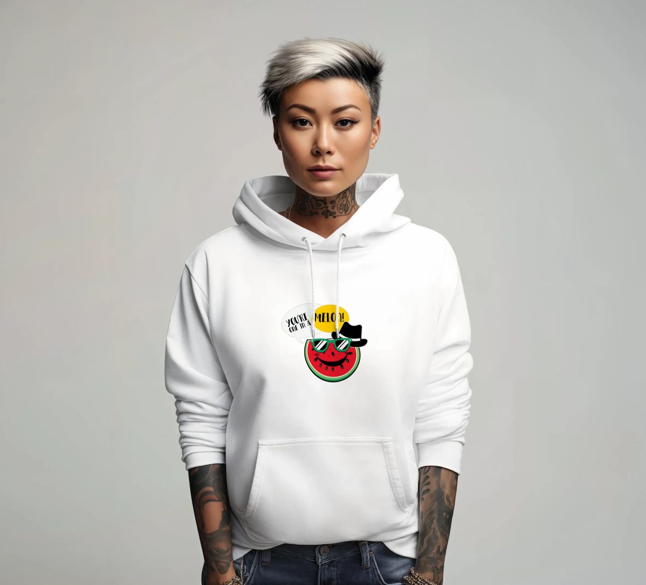 You're one in a melon! sudadera con capucha de edsonramosart