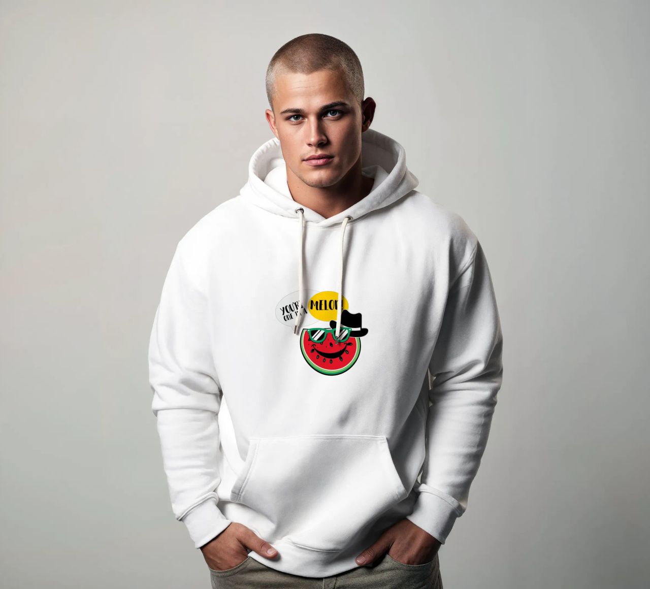 You're one in a melon! sudadera con capucha de edsonramosart