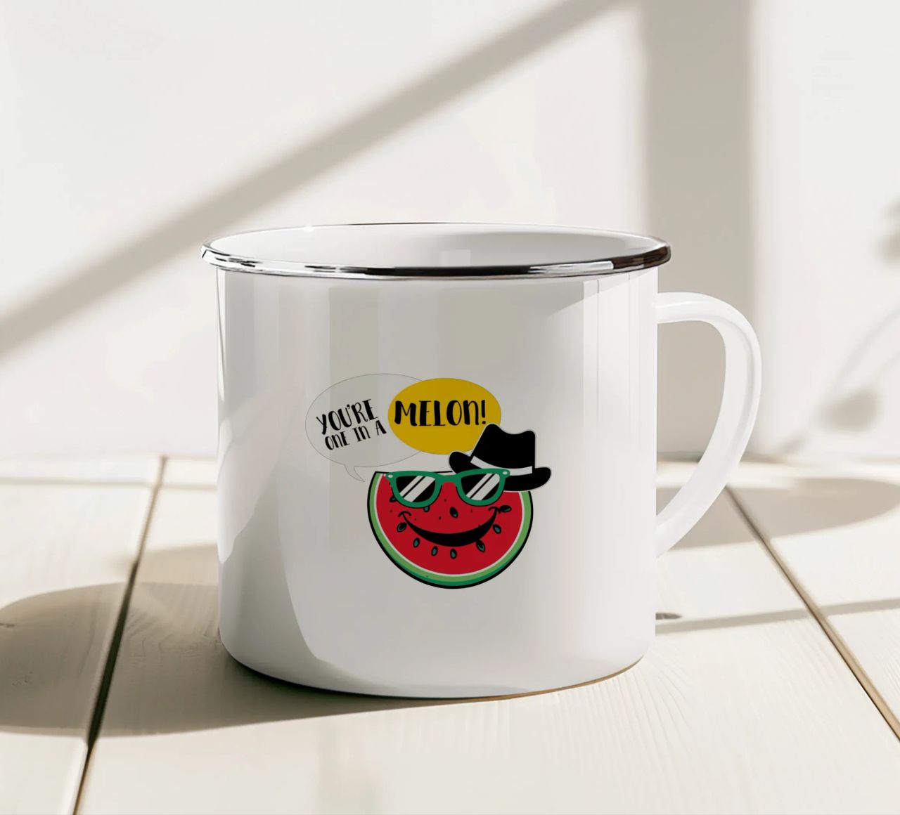 You're one in a melon! tazza in smalto da edsonramosart