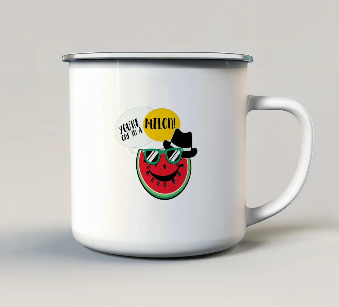 You're one in a melon! tazza in smalto da edsonramosart
