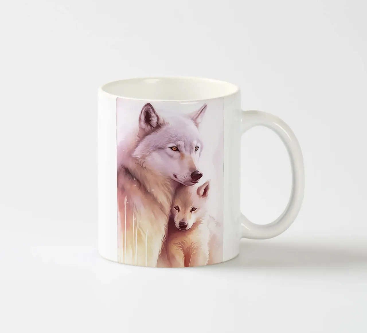 Volpe e cubo Acquerello tazza in ceramica da kaiyaraiya