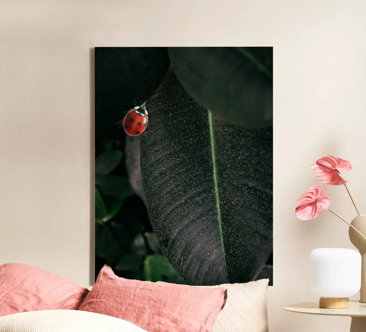 Red ladybug tela con Cornice a cassetta da LisaArtes