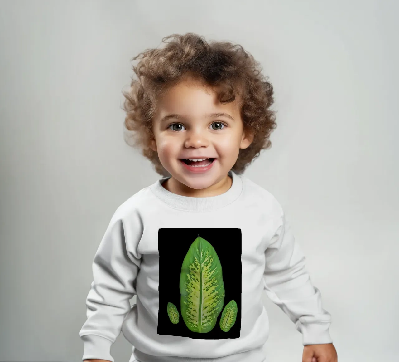 Large green leaf felpa neonato da LisaArtes