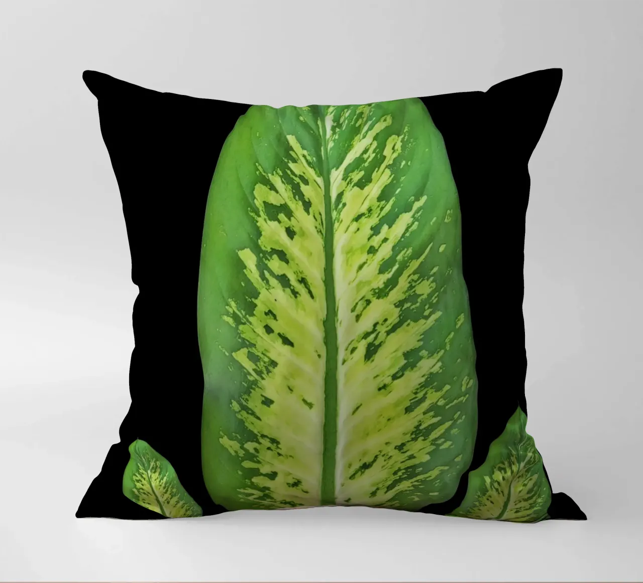 Large green leaf cuscino da LisaArtes
