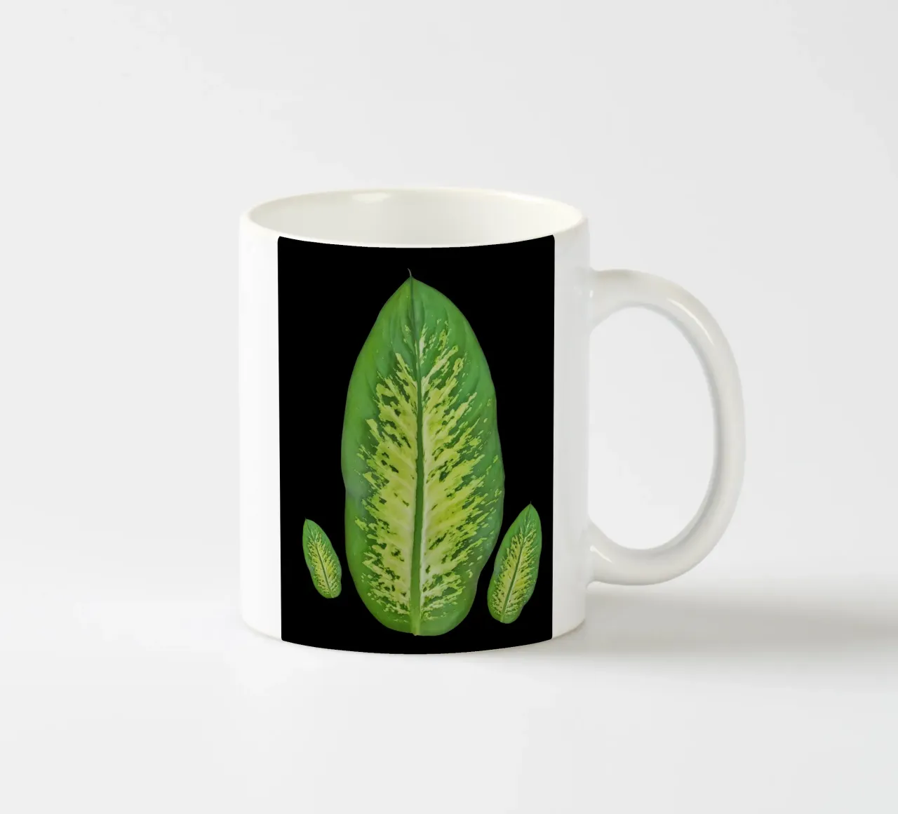 Large green leaf tazza in ceramica da LisaArtes