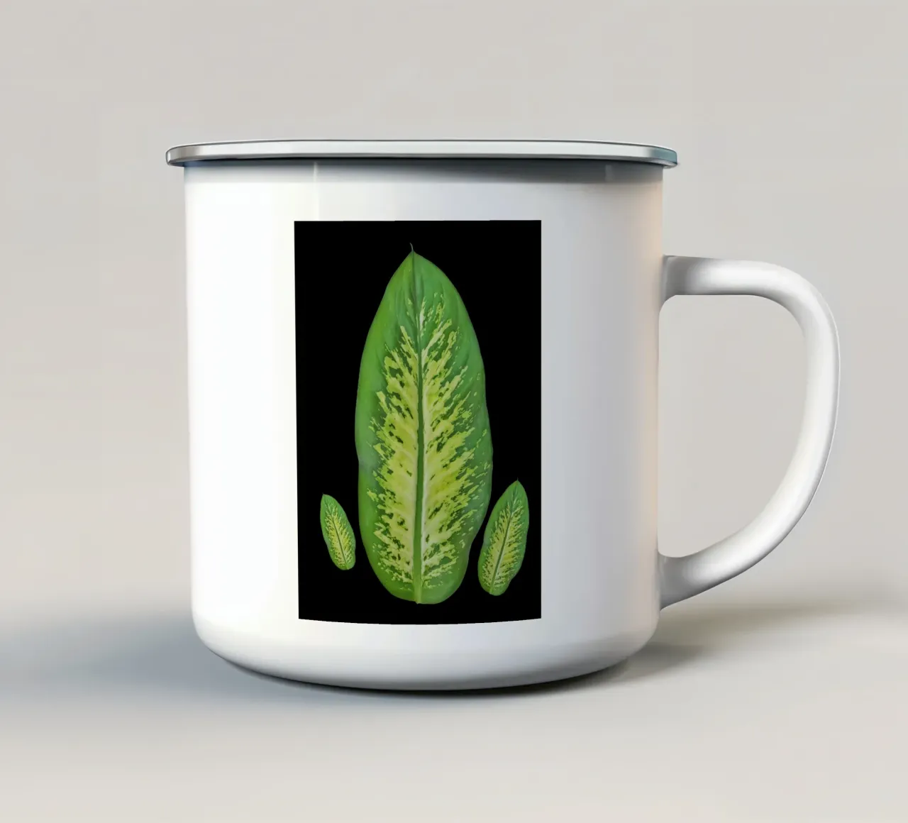 Large green leaf tazza in smalto da LisaArtes
