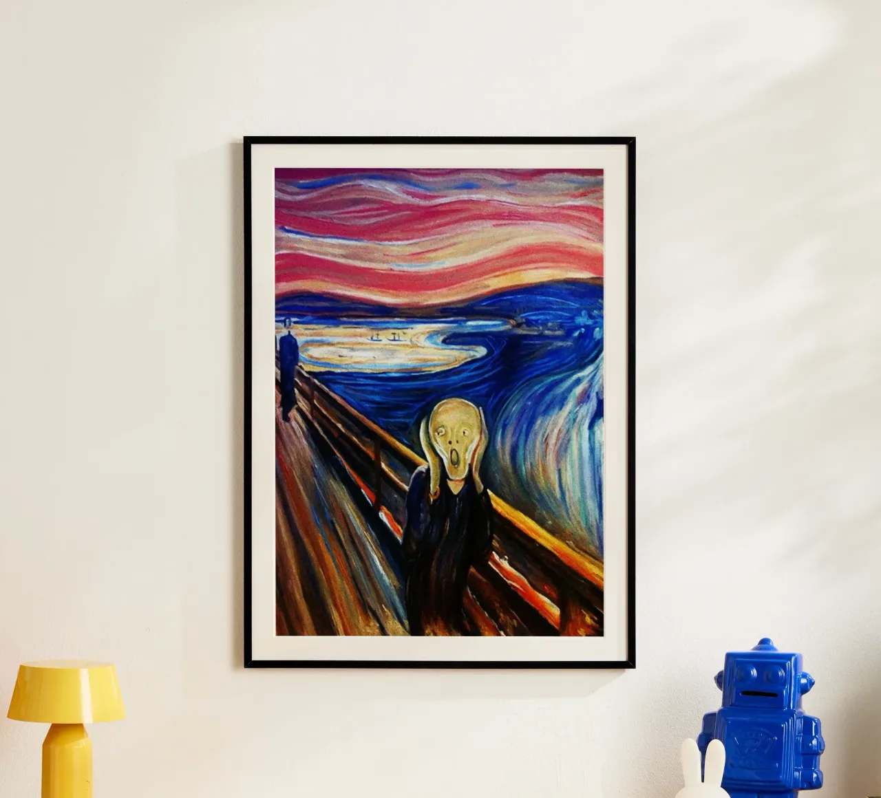 L'urlo acquerello Riproduzione poster con telaio in alluminio da kaiyaraiya