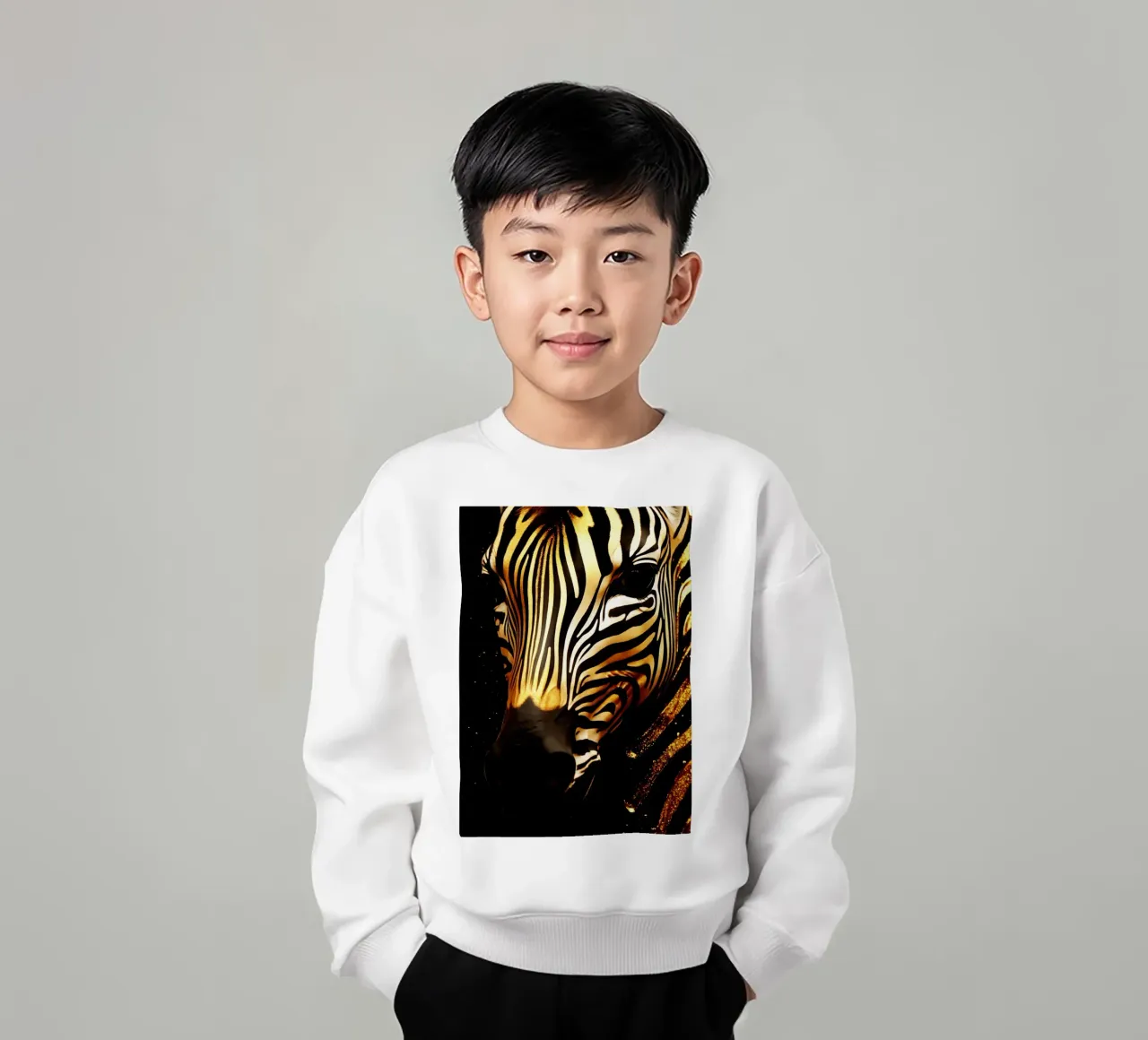 Arte acquerello Zebra felpa bambino da kaiyaraiya
