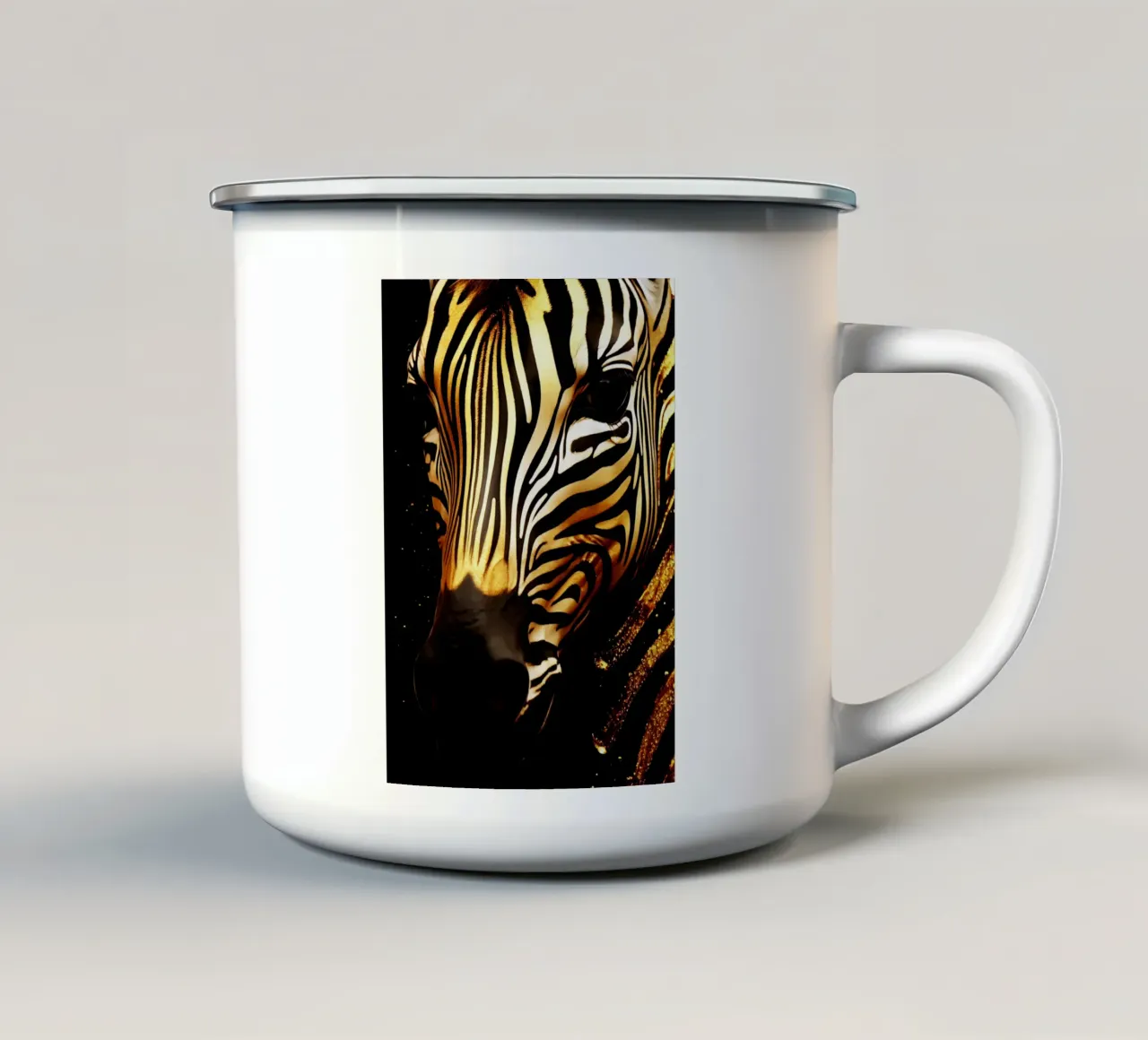 Arte acquerello Zebra tazza in smalto da kaiyaraiya