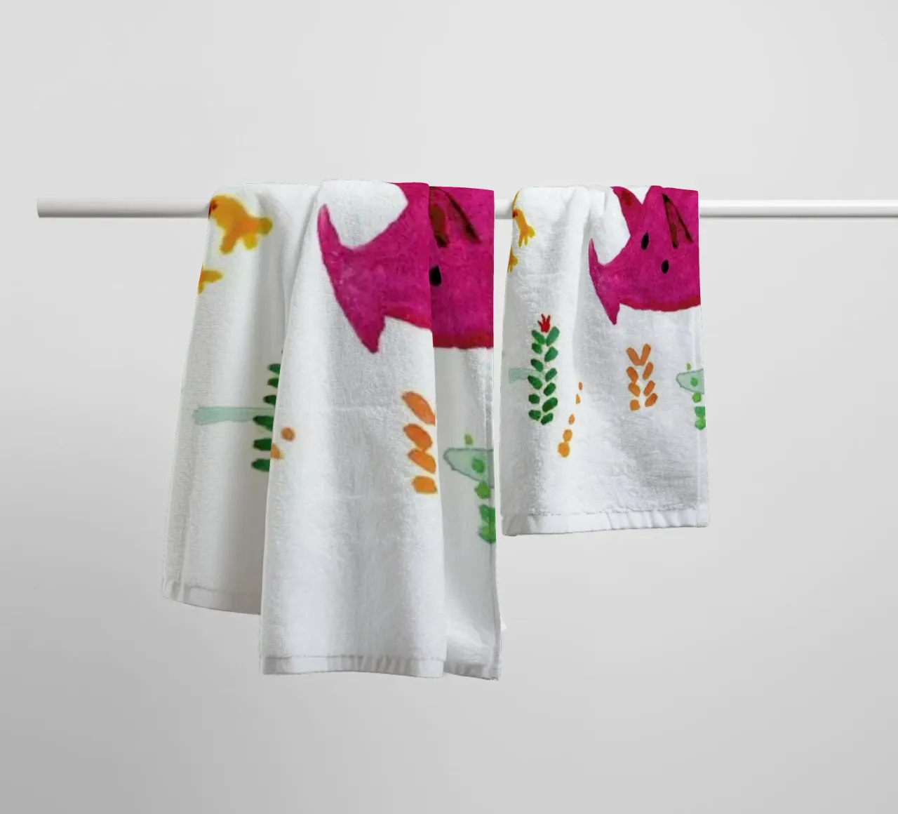 Opposites Attract towel by DinoMike