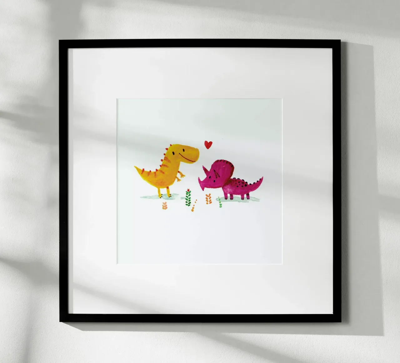 Opposites Attract poster con telaio in plastica da DinoMike