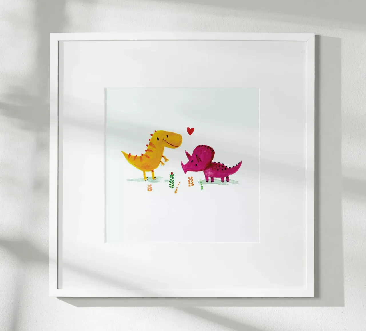 Opposites Attract poster con telaio in plastica da DinoMike