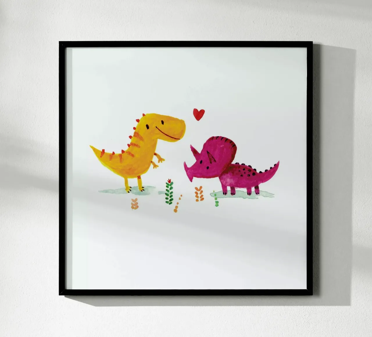 Opposites Attract poster con telaio in plastica da DinoMike