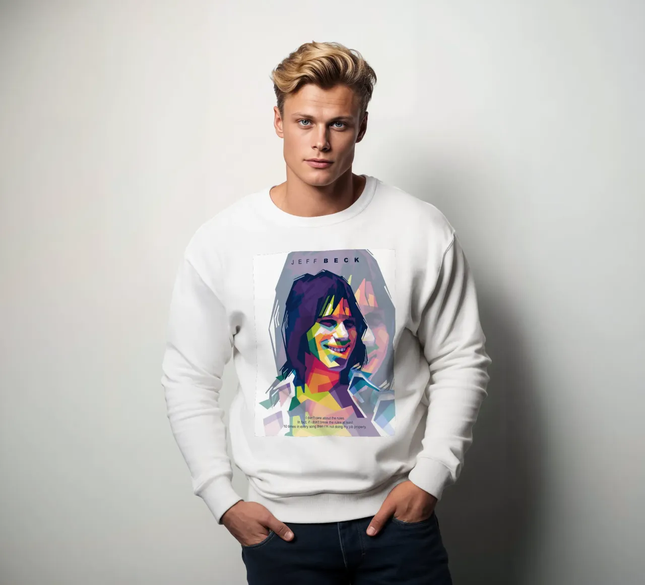 Jeff Beck WPAP felpa da Alkahfsmart