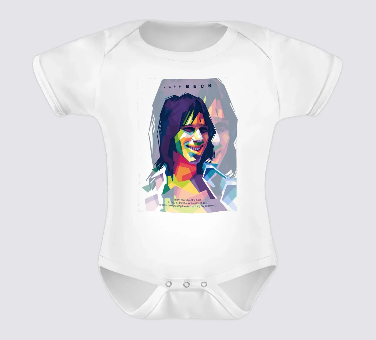 Jeff Beck WPAP body neonato maniche corte da Alkahfsmart