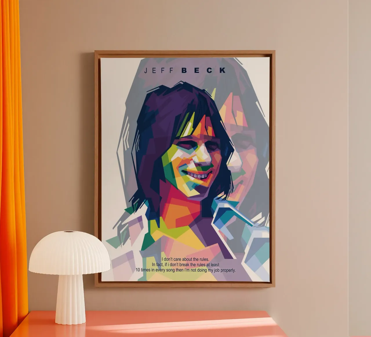 Jeff Beck WPAP canvas by Alkahfsmart