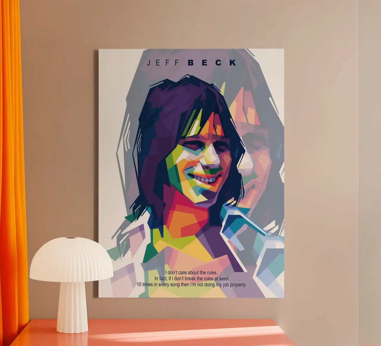 Jeff Beck WPAP canvas by Alkahfsmart