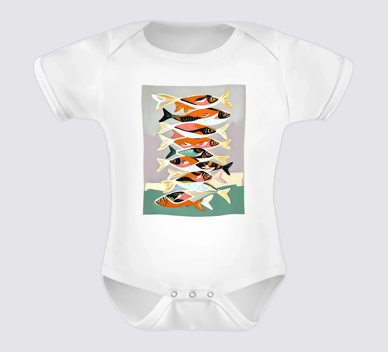 Incontro sulle sardine body neonato maniche corte da 83oranges