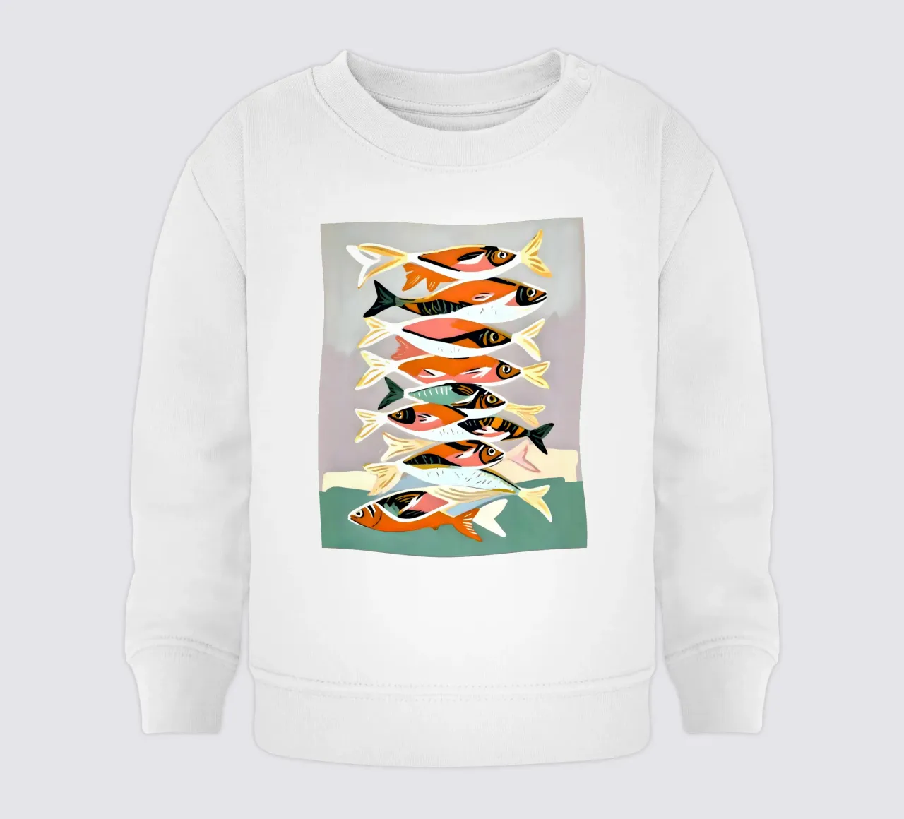 Incontro sulle sardine felpa neonato da 83oranges.com