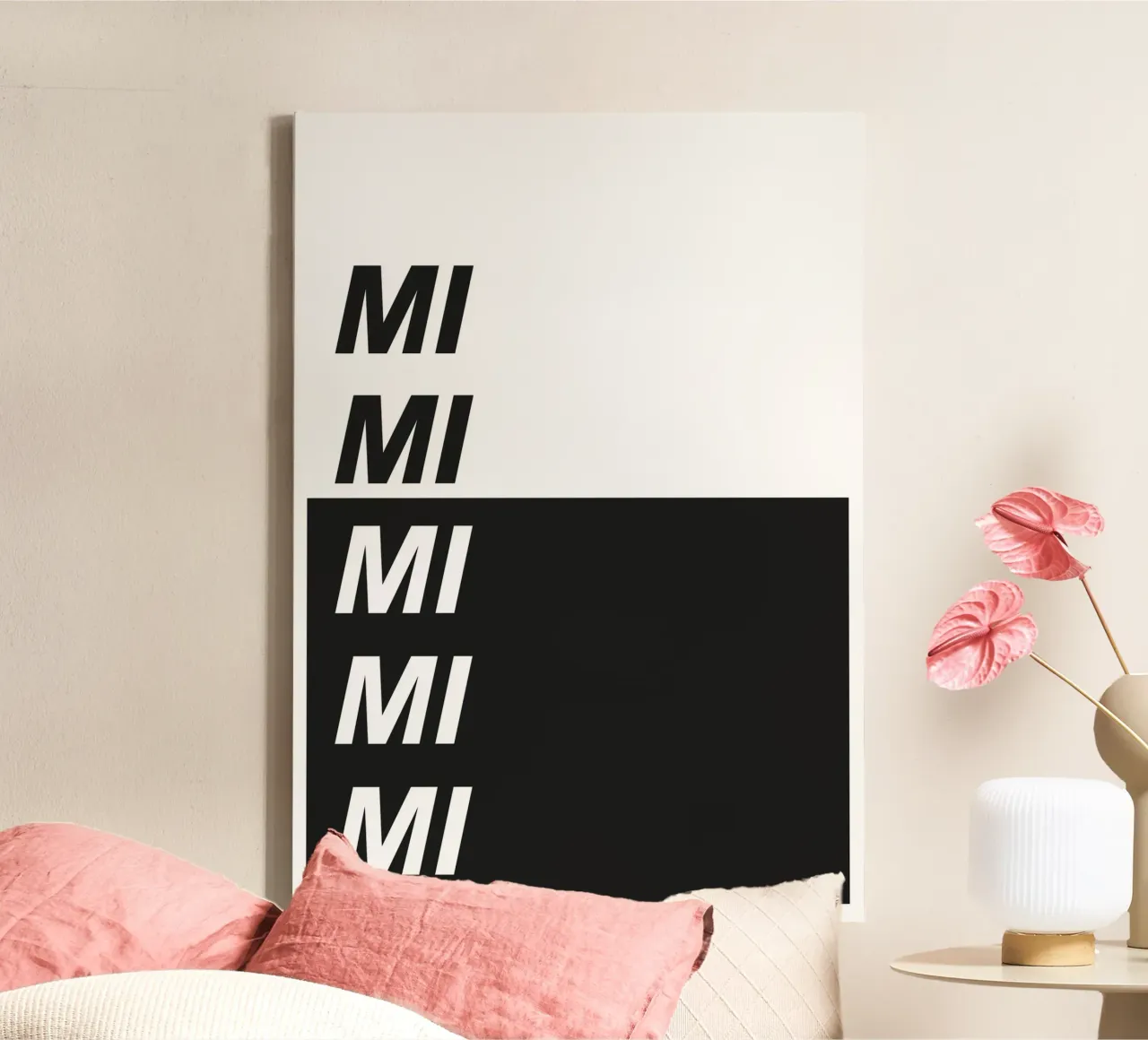mimimi tela con Cornice a cassetta da Flo Klein