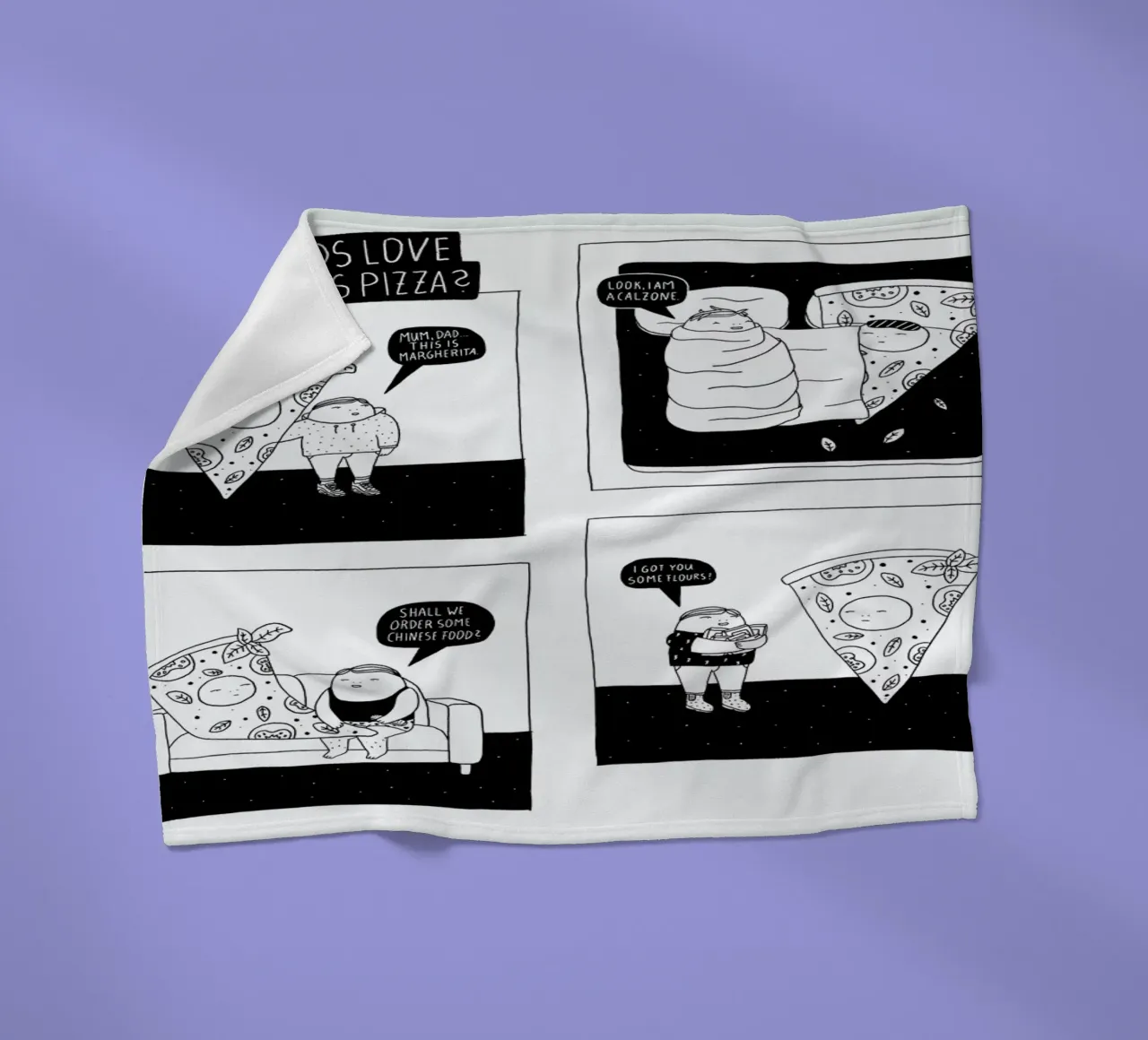 Pizza coperta in pile da Herzette