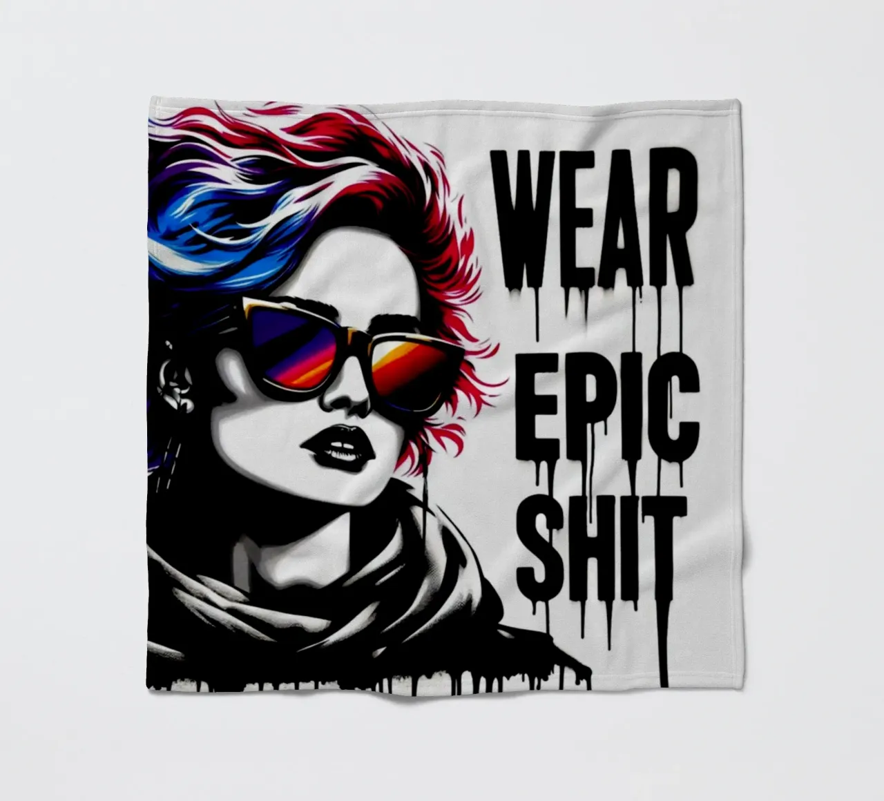 wear epic shit – Stencil, Graffiti & Streetart manta de franela de STAN Z.