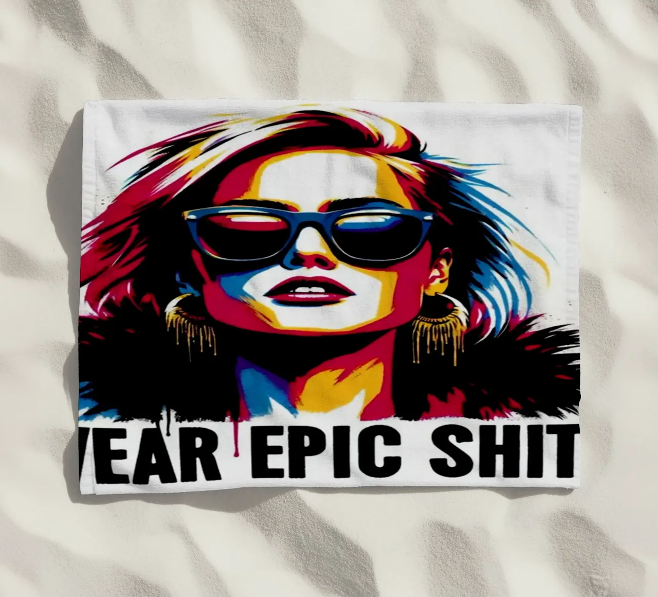 wear epic shit – Stencil, Graffiti & Streetart telo mare da STAN Z.