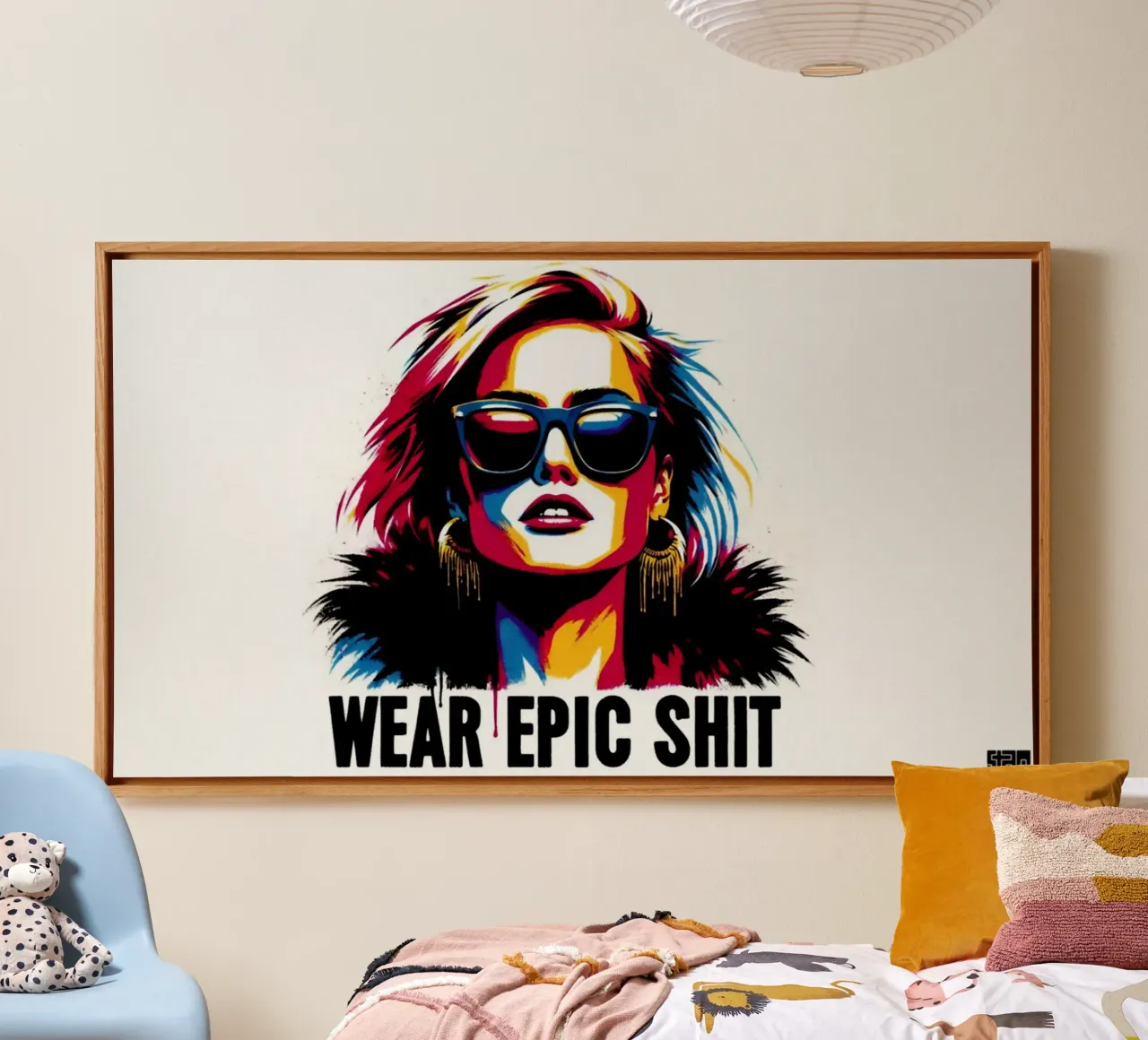 wear epic shit – Stencil, Graffiti & Streetart canvas with Floater frame by STAN Z.