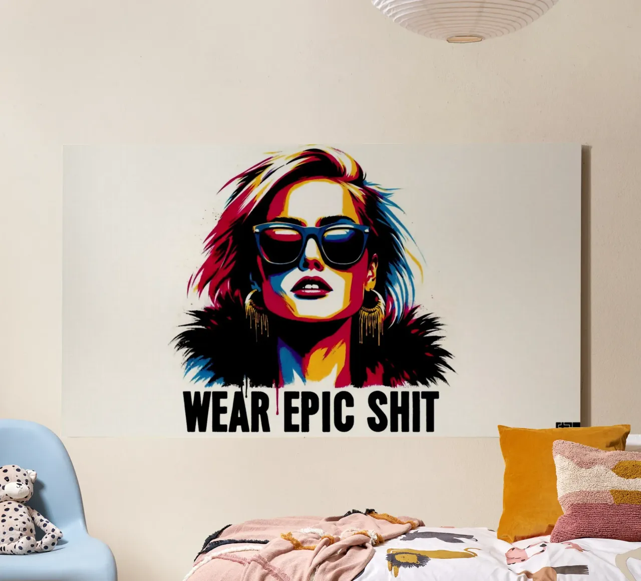 wear epic shit – Stencil, Graffiti & Streetart canvas with Floater frame by STAN Z.
