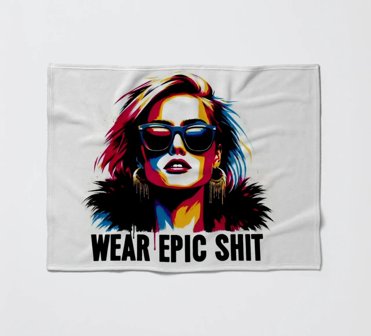 wear epic shit – Stencil, Graffiti & Streetart coperta in pile da STAN Z.