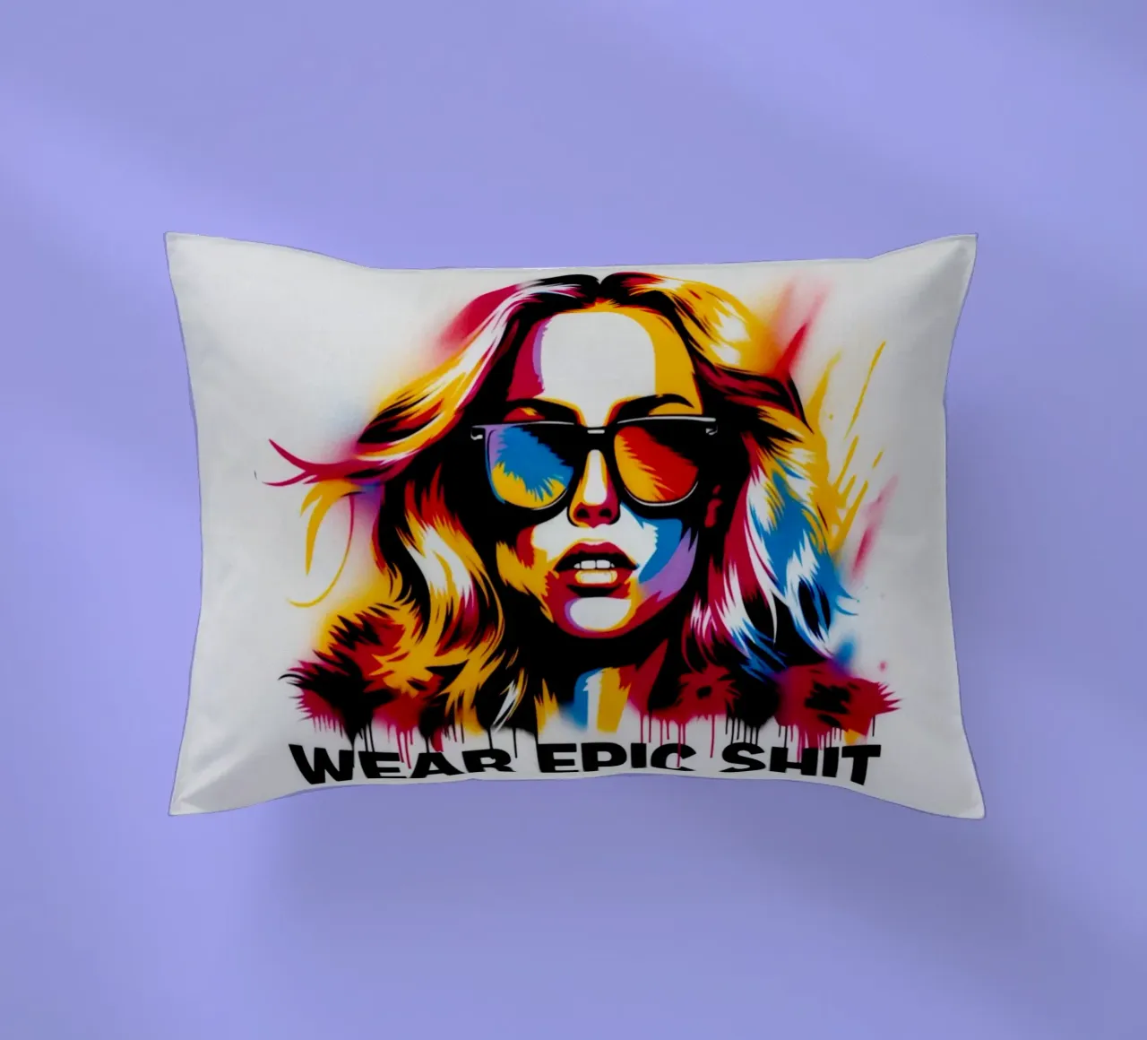 wear epic shit – Stencil, Graffiti & Streetart cuscino da STAN Z.