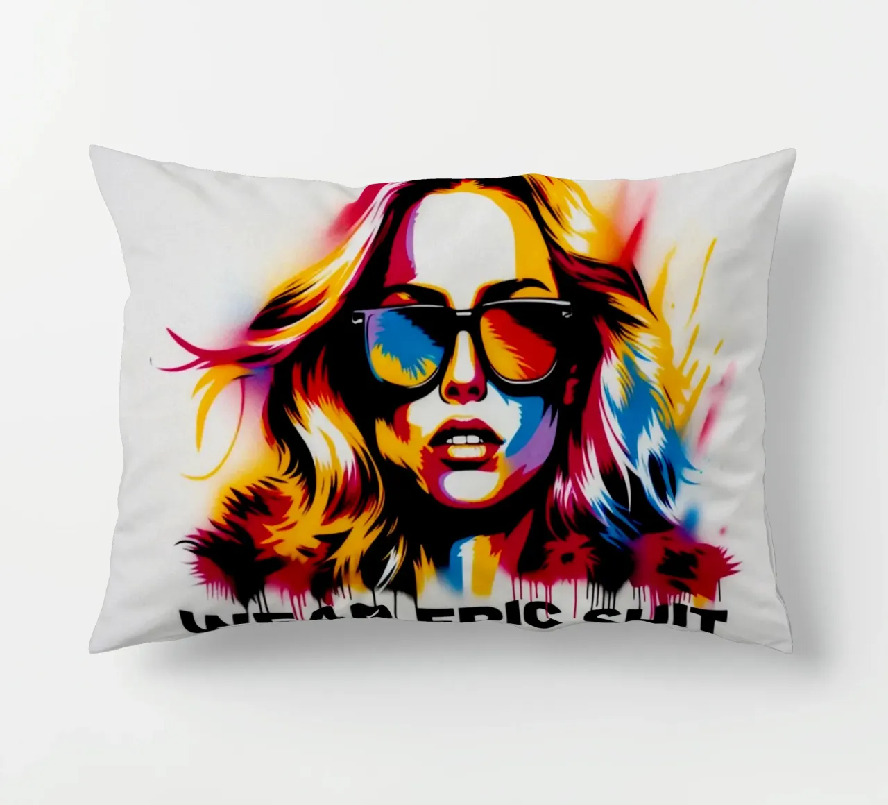 wear epic shit – Stencil, Graffiti & Streetart cuscino da STAN Z.