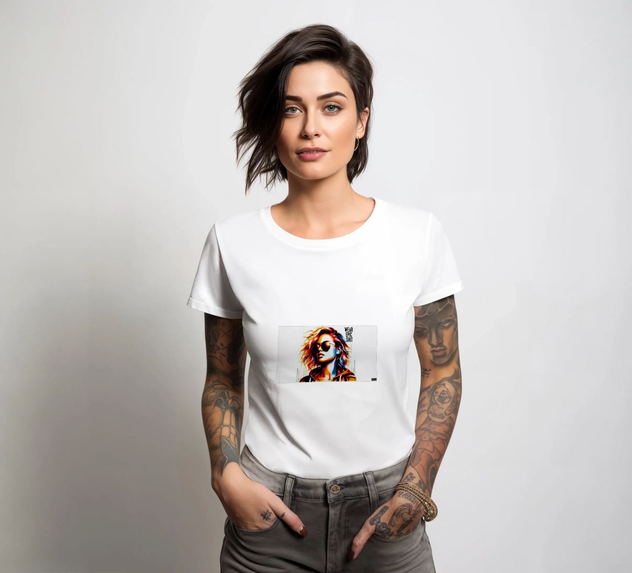 wear epic shit – Stencil, Graffiti & Streetart Frauen T-Shirt von STAN Z.