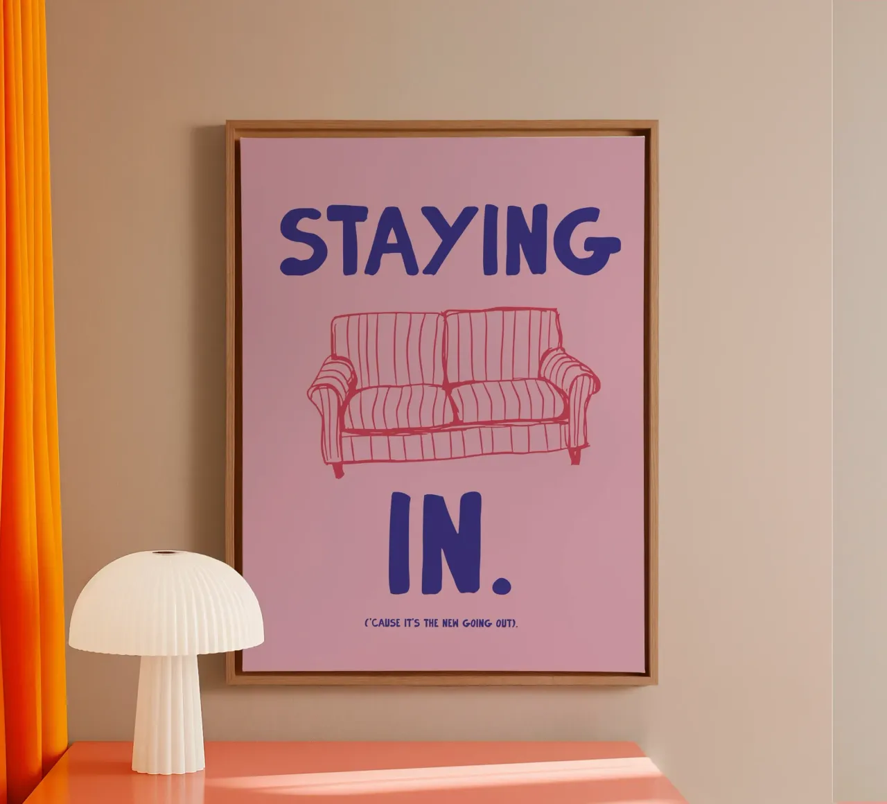 Staying In tela con Cornice a cassetta da treechild